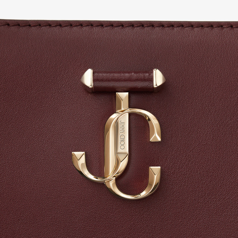 Varenne Tote Bag
Burgundy Fine Shiny Calf Leather Logo Tote Bag with Light Gold JC Emblem 6