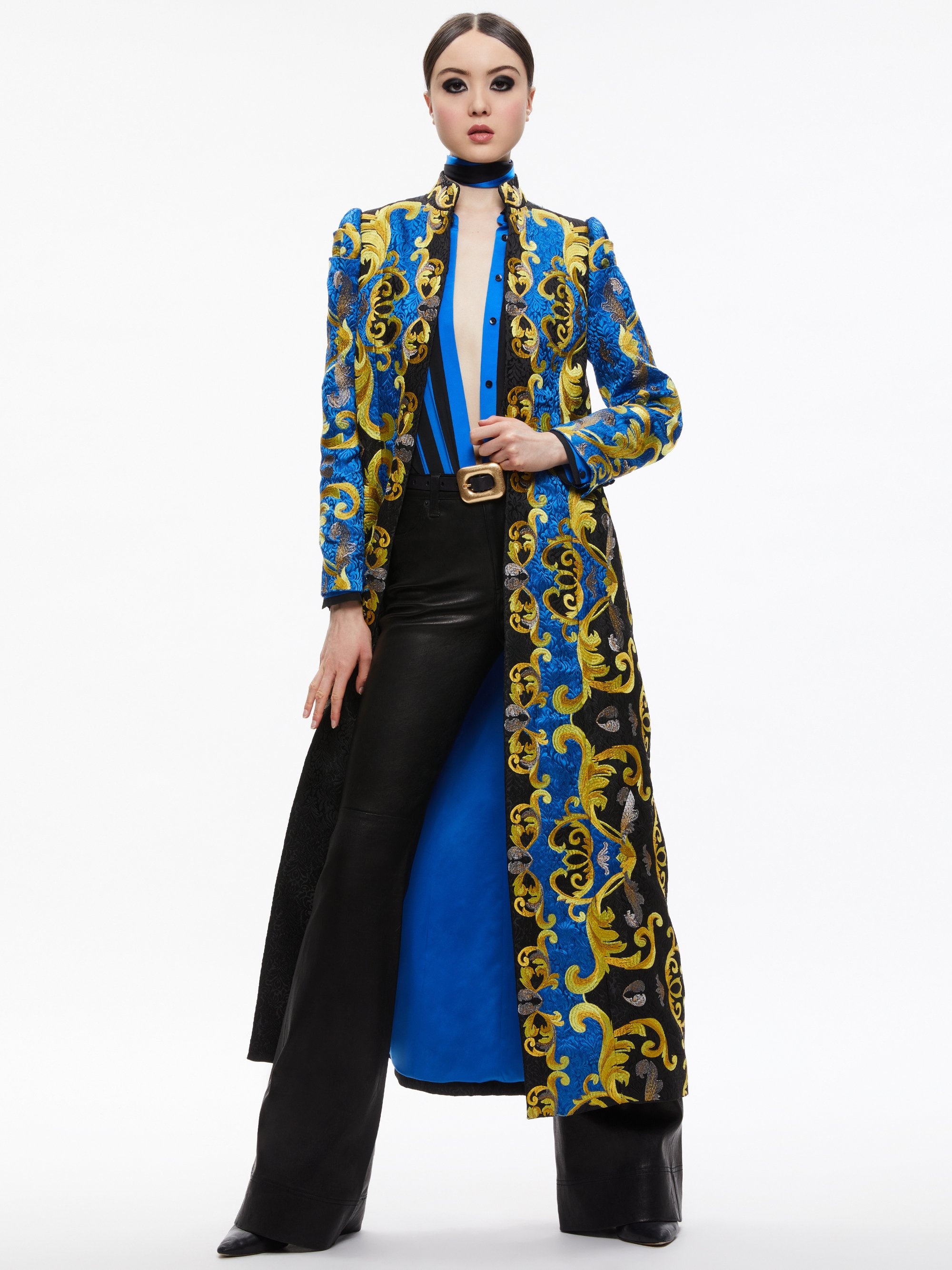 THOMAS EMBROIDERED MAXI COAT - 4