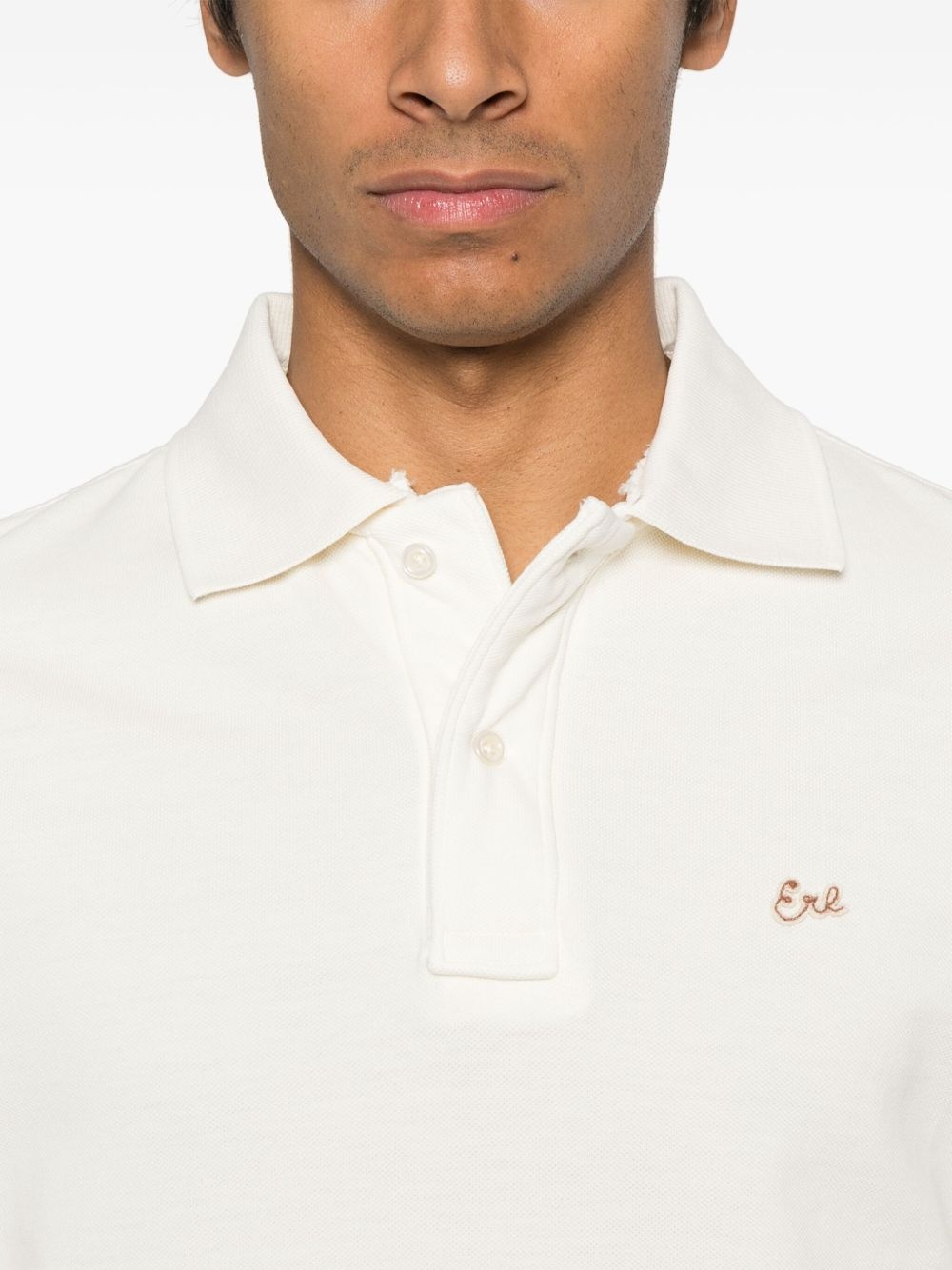 logo-patch polo shirt - 4