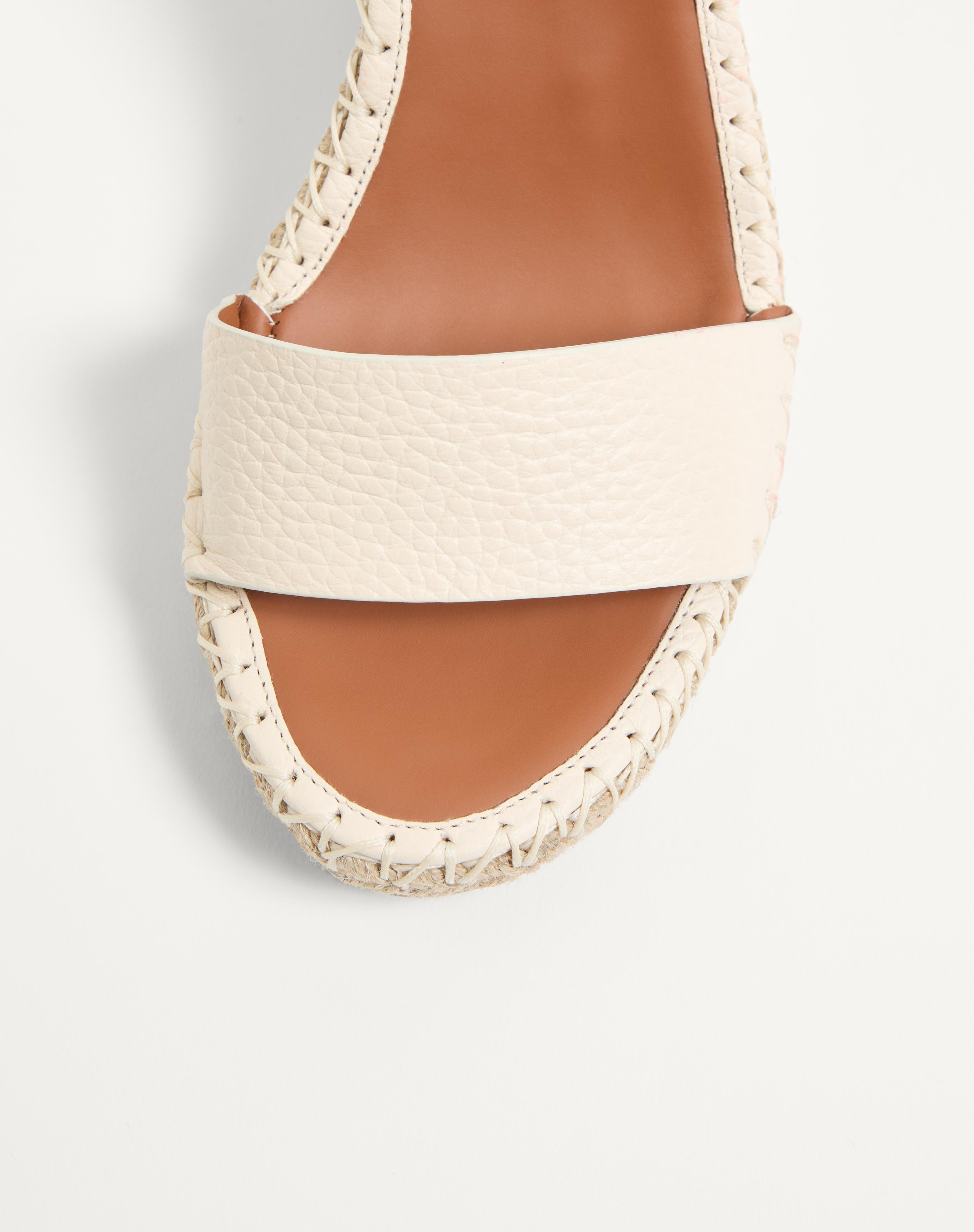DOUBLE ROCKSTUD GRAINY CALFSKIN WEDGE SANDAL 105 MM - 6