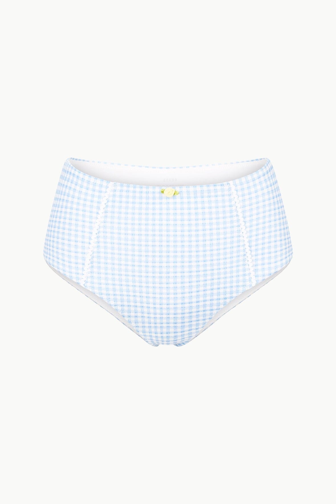STAUD WAILEA BIKINI BOTTOM SKY MICRO CHECK - 5