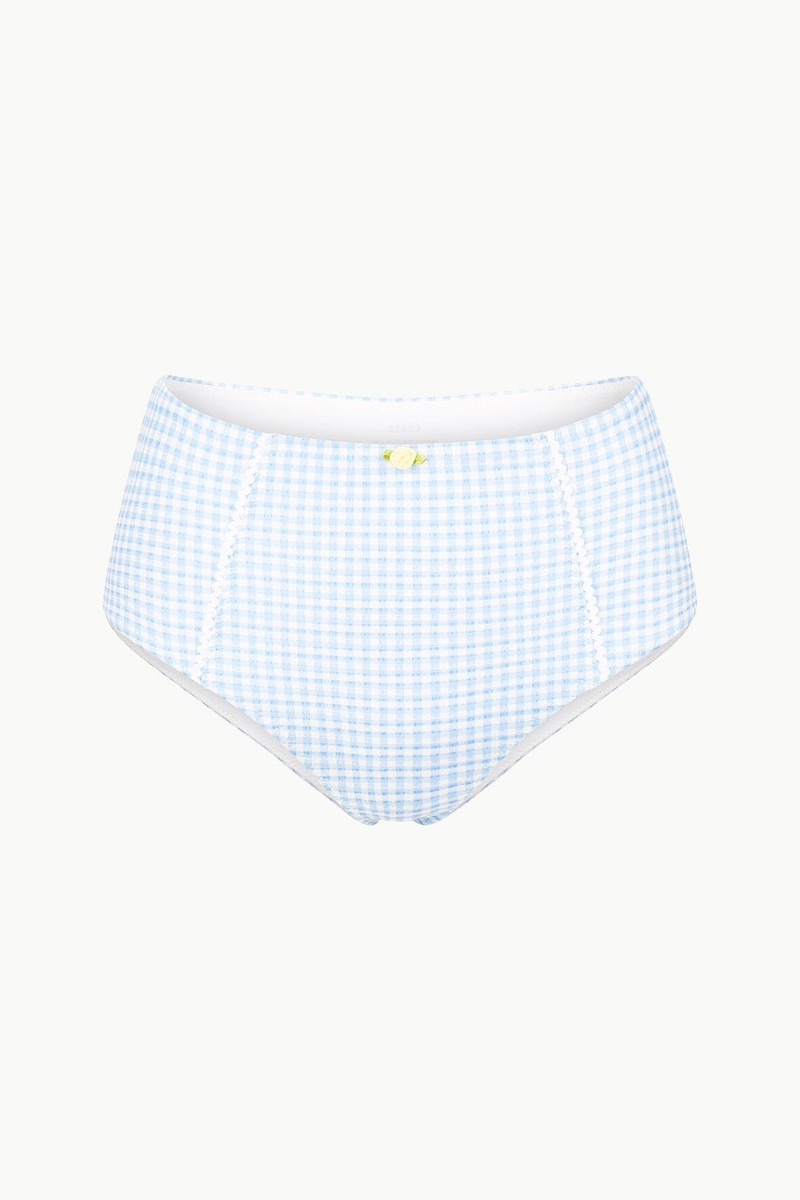 STAUD WAILEA BIKINI BOTTOM SKY MICRO CHECK 5