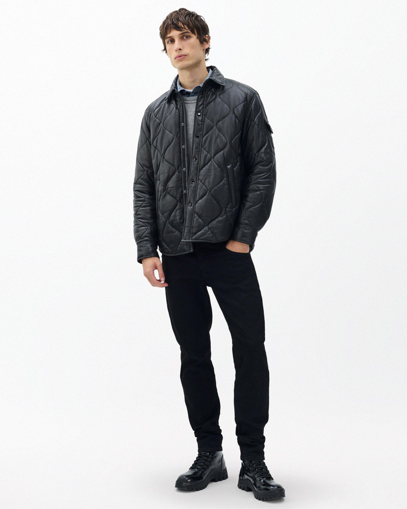 Dane Leather Quilted Shirt Jacket 4