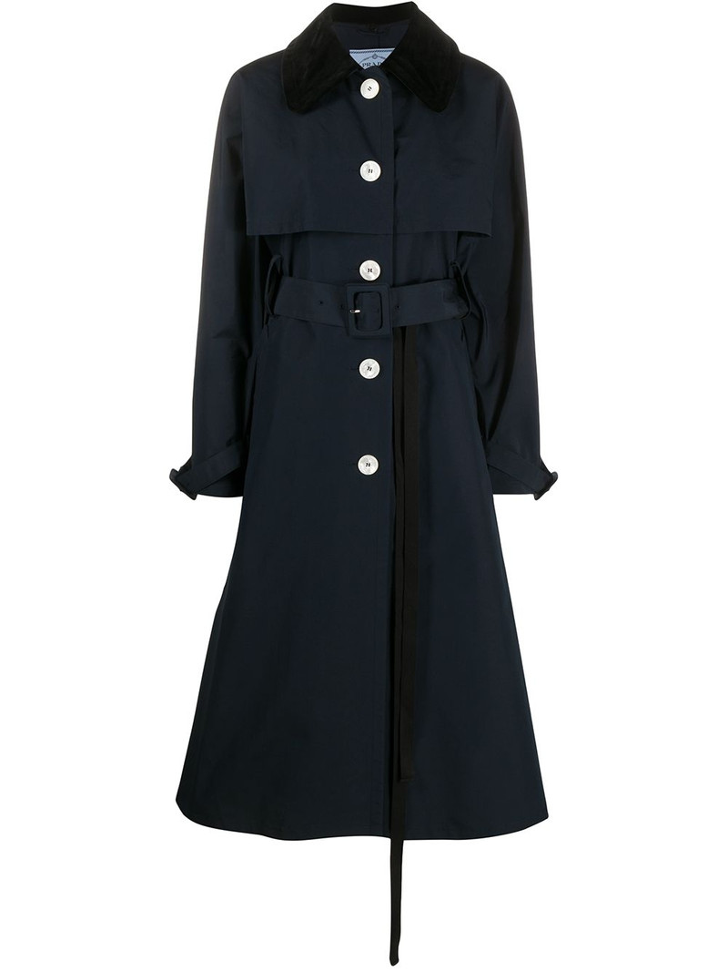 single-breasted belted trench coat 1