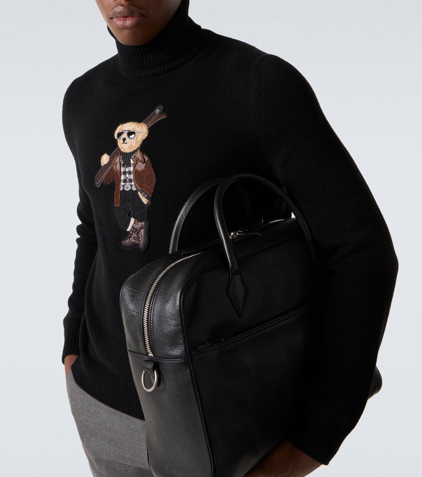 Embroidered cashmere turtleneck sweater - 5