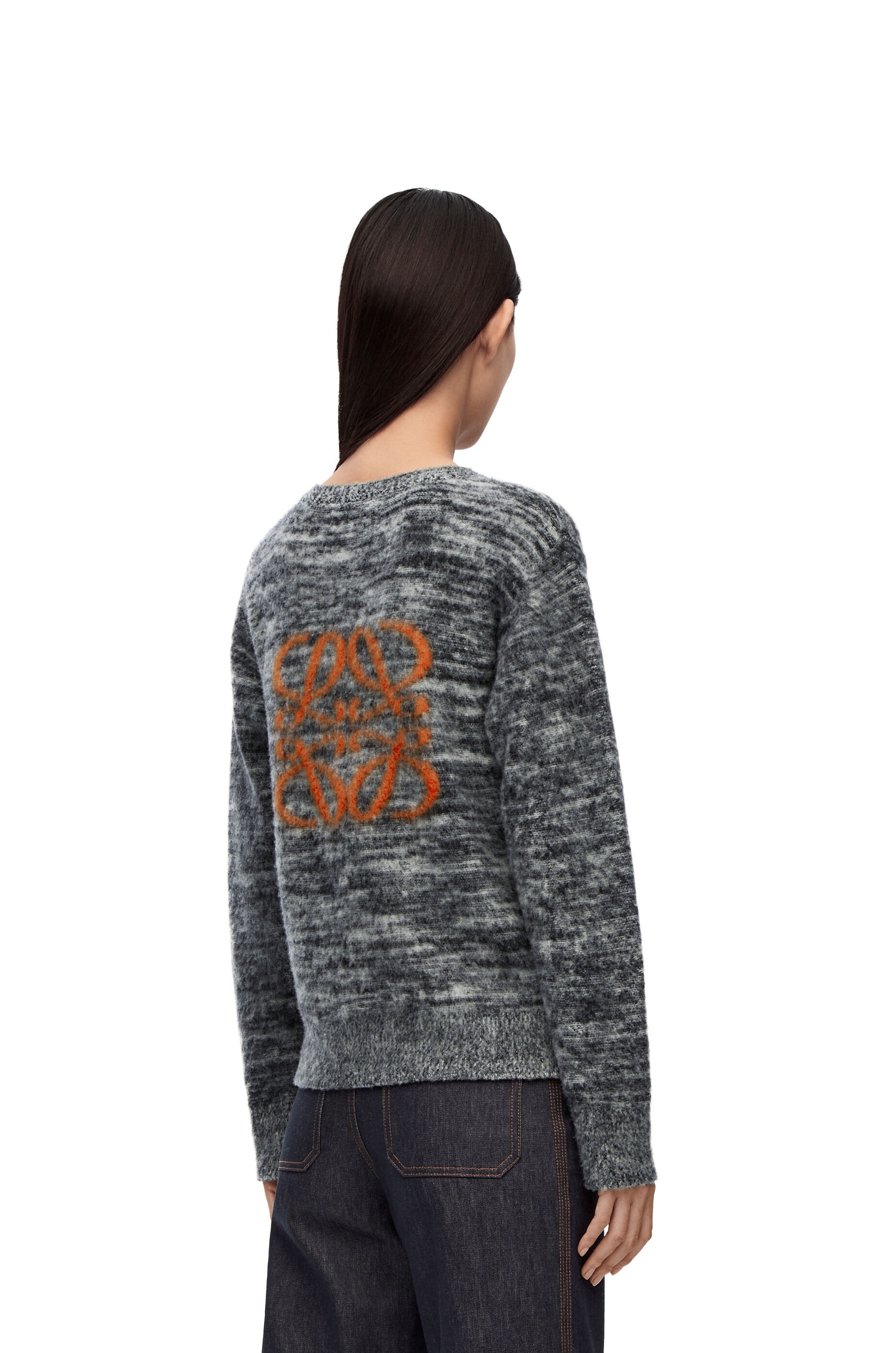 Anagram intarsia cardigan in wool - 4