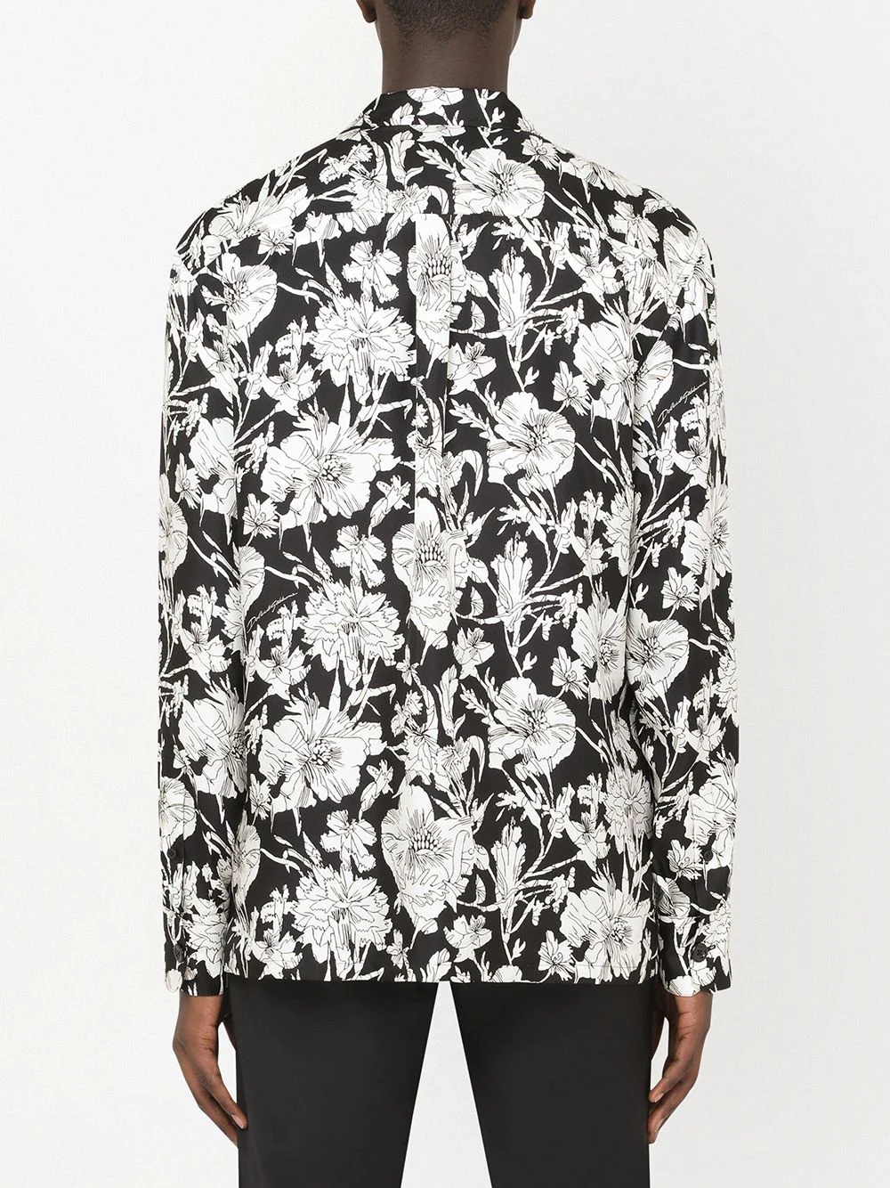 floral-print silk shirt - 4