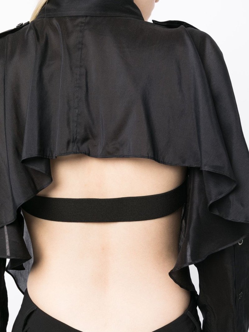 cut-out detailing cotton blend shirt 5
