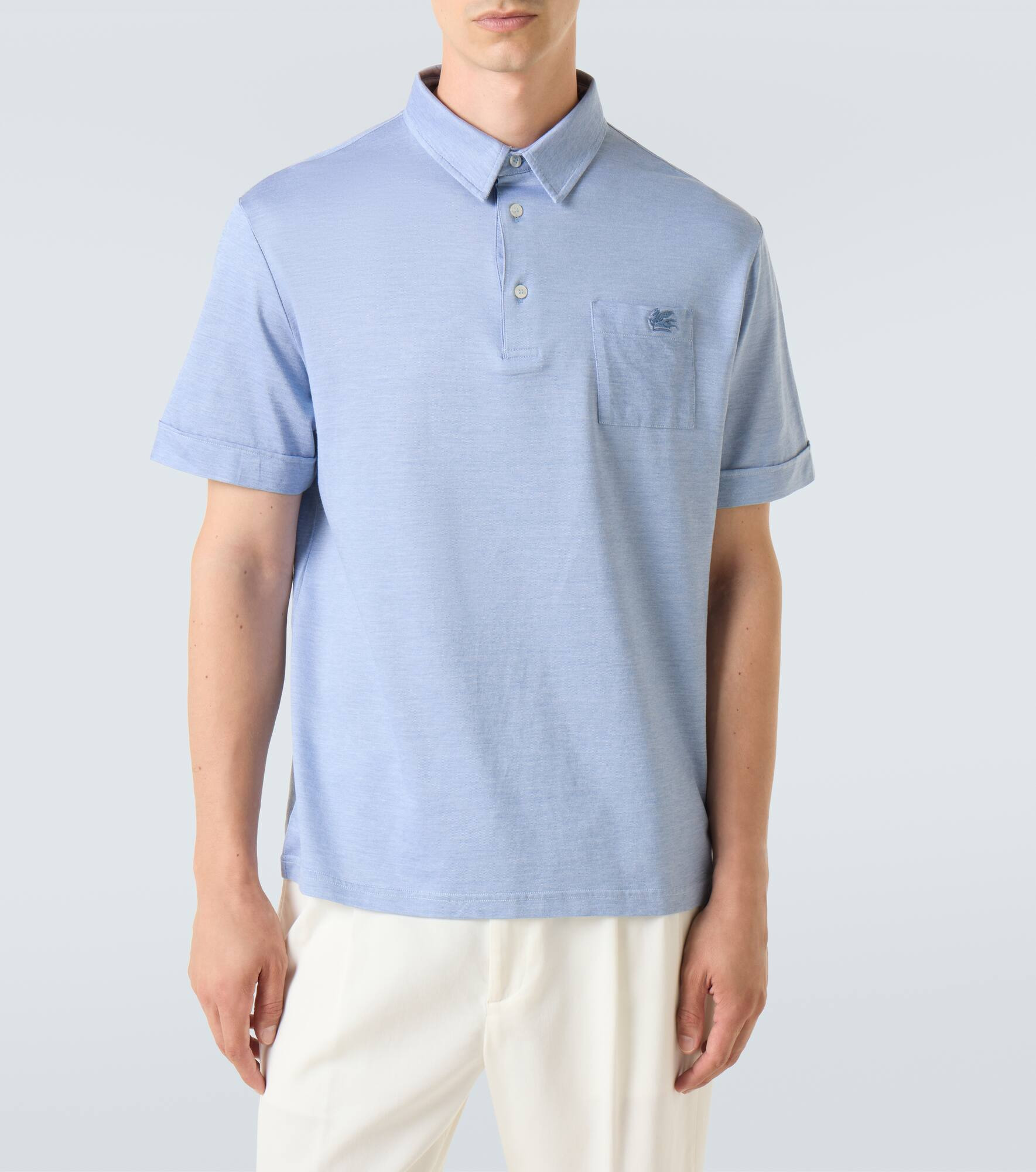 Logo cotton-blend polo shirt - 3