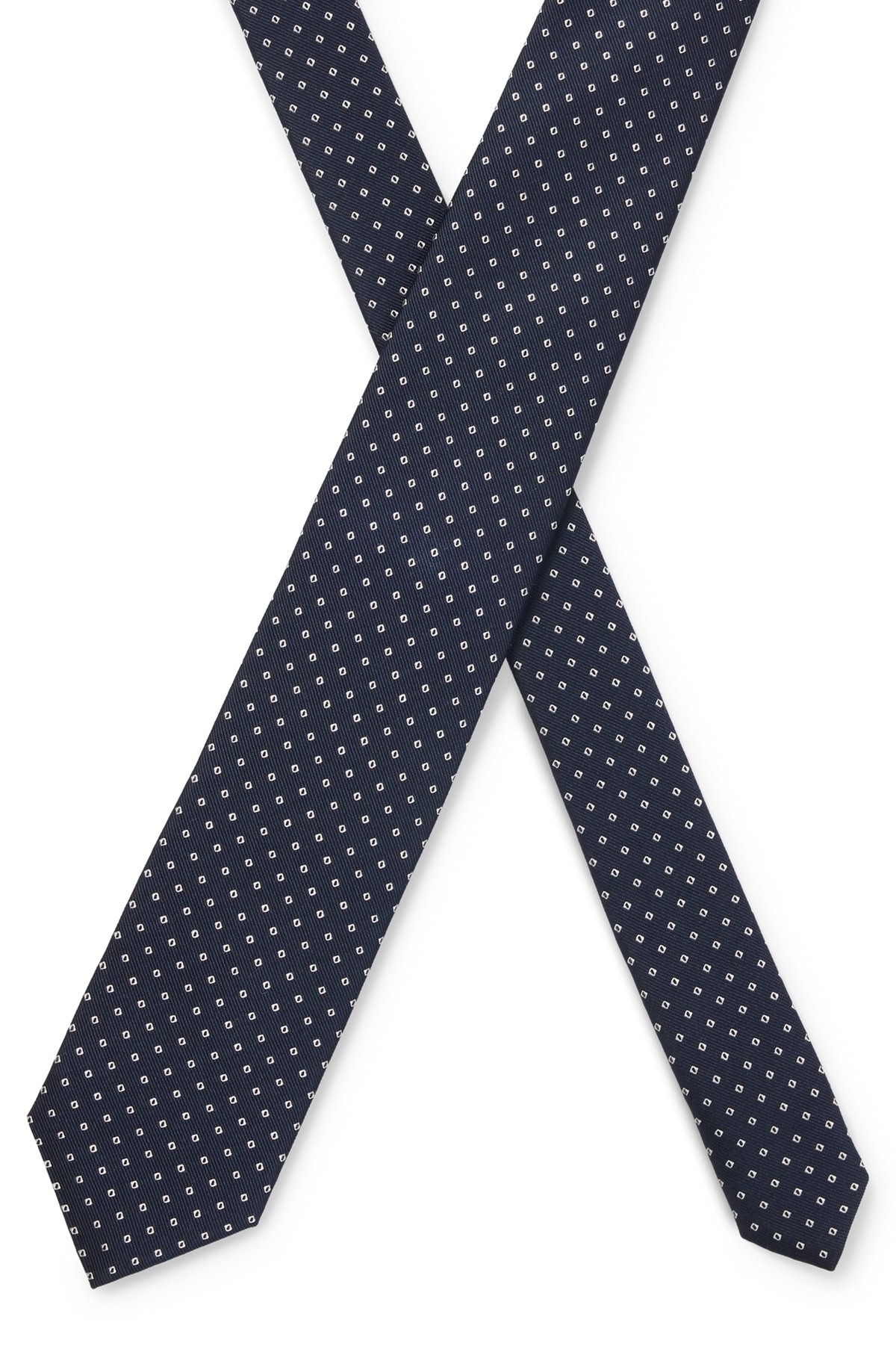 SILK-BLEND TIE WITH JACQUARD-WOVEN PATTERN - 4