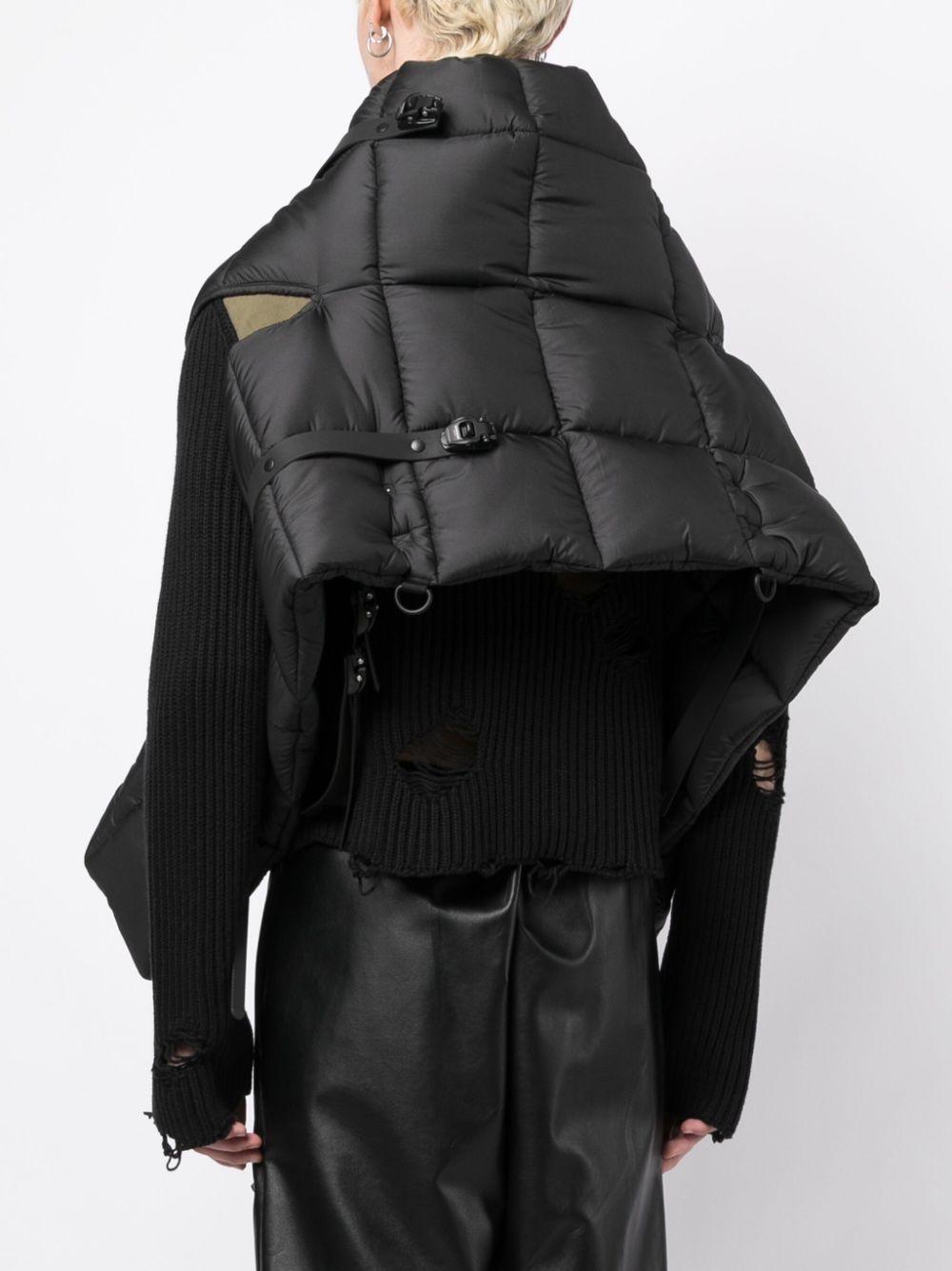 cropped padded gilet - 4