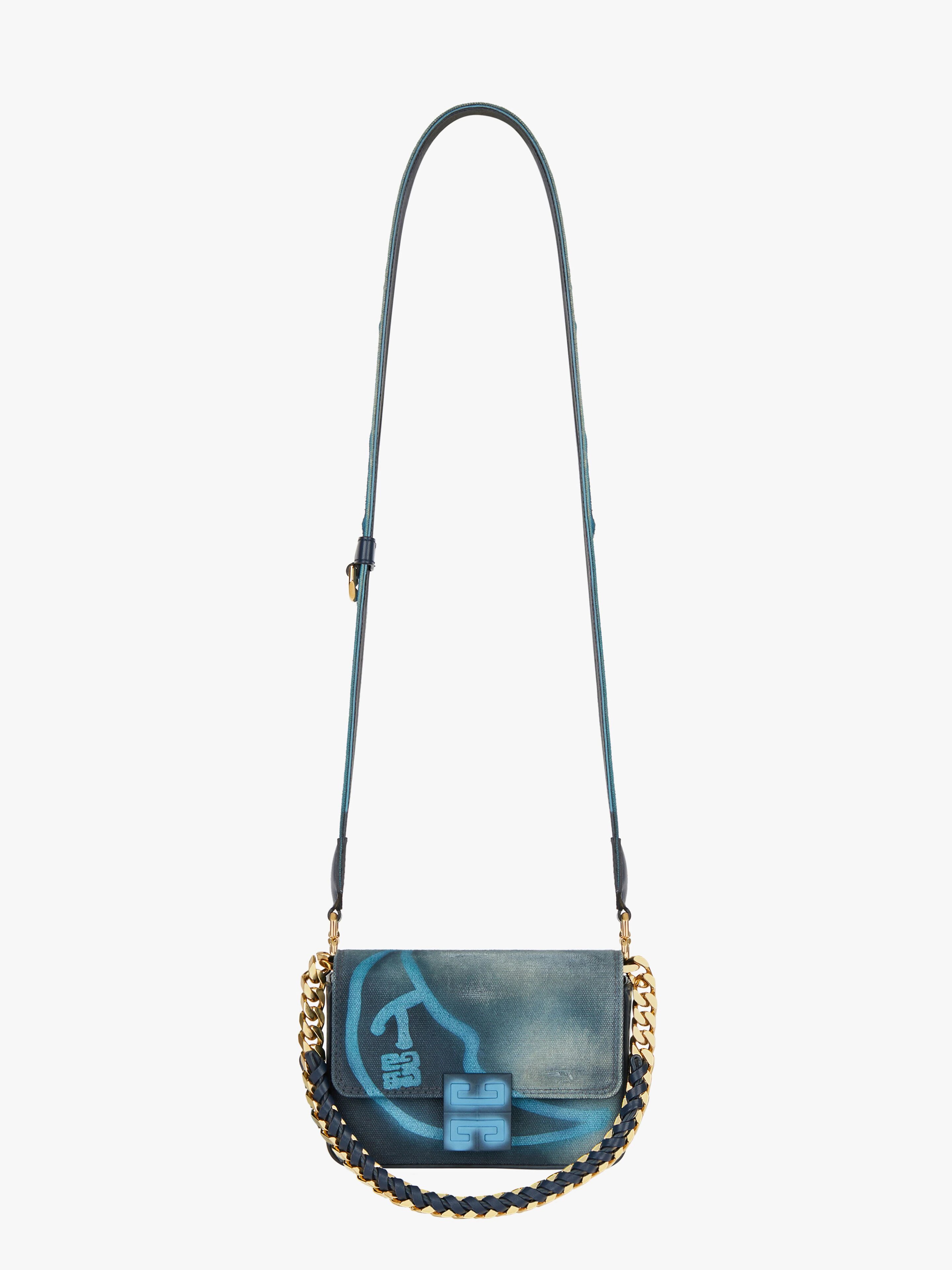 SMALL 4G BAG IN PRINTED GRAFFITI EFFECT CANVAS WITH CHAIN - 3
