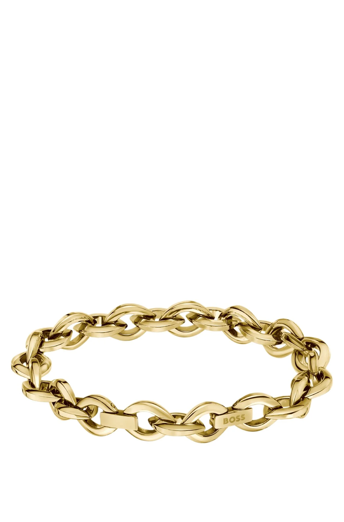 GOLD-TONE BRACELET WITH PETAL-SHAPED LINKS - 1