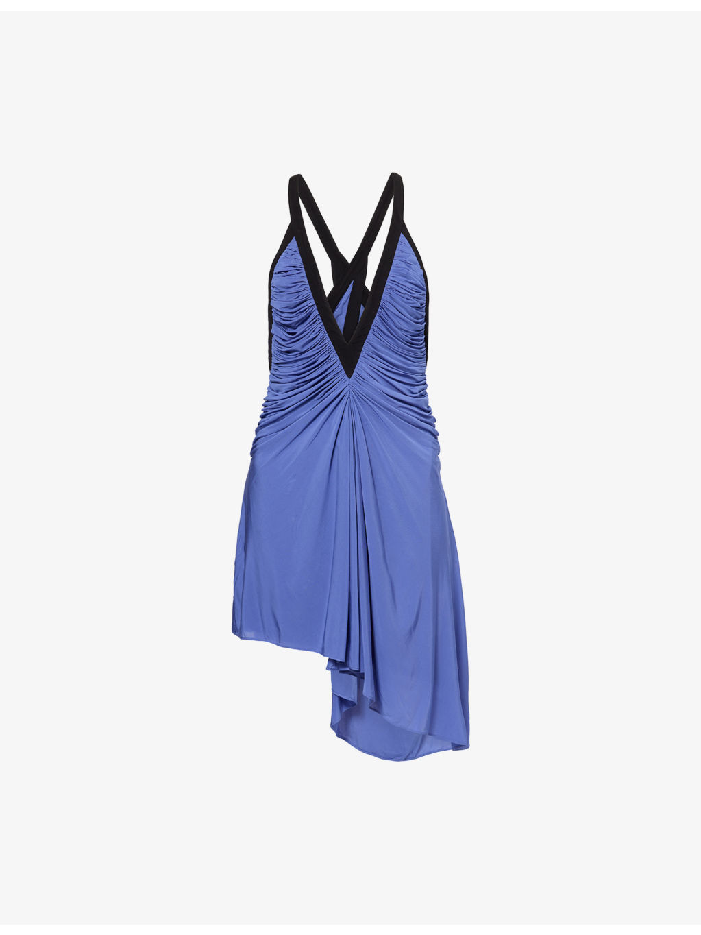 Suspended Fluted Jersey Mini Dress - 1