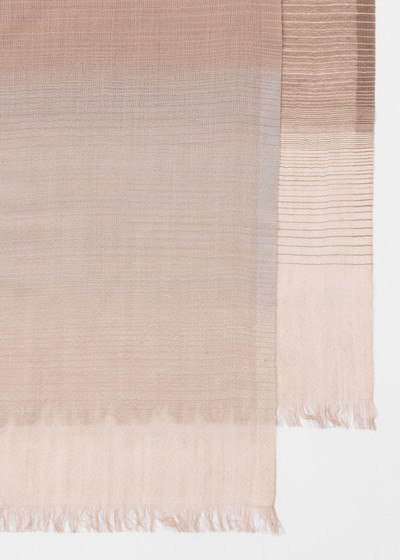 Paul Smith Women's Pale Pink Gradient Stripe Wool Scarf outlook