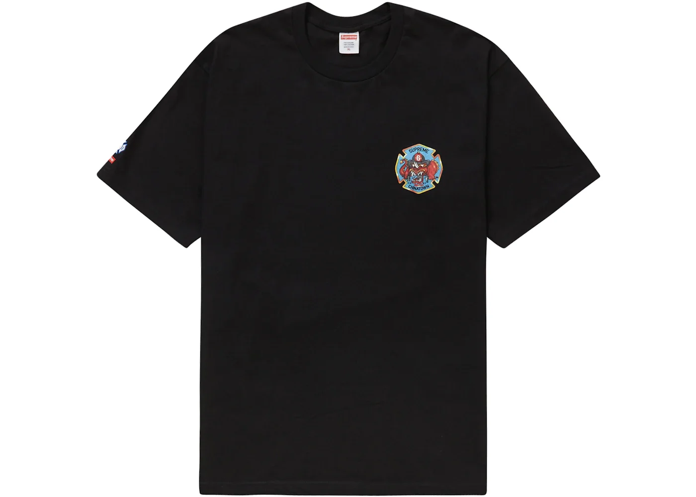 Supreme FDNY Engine 9 Tee Black - 1