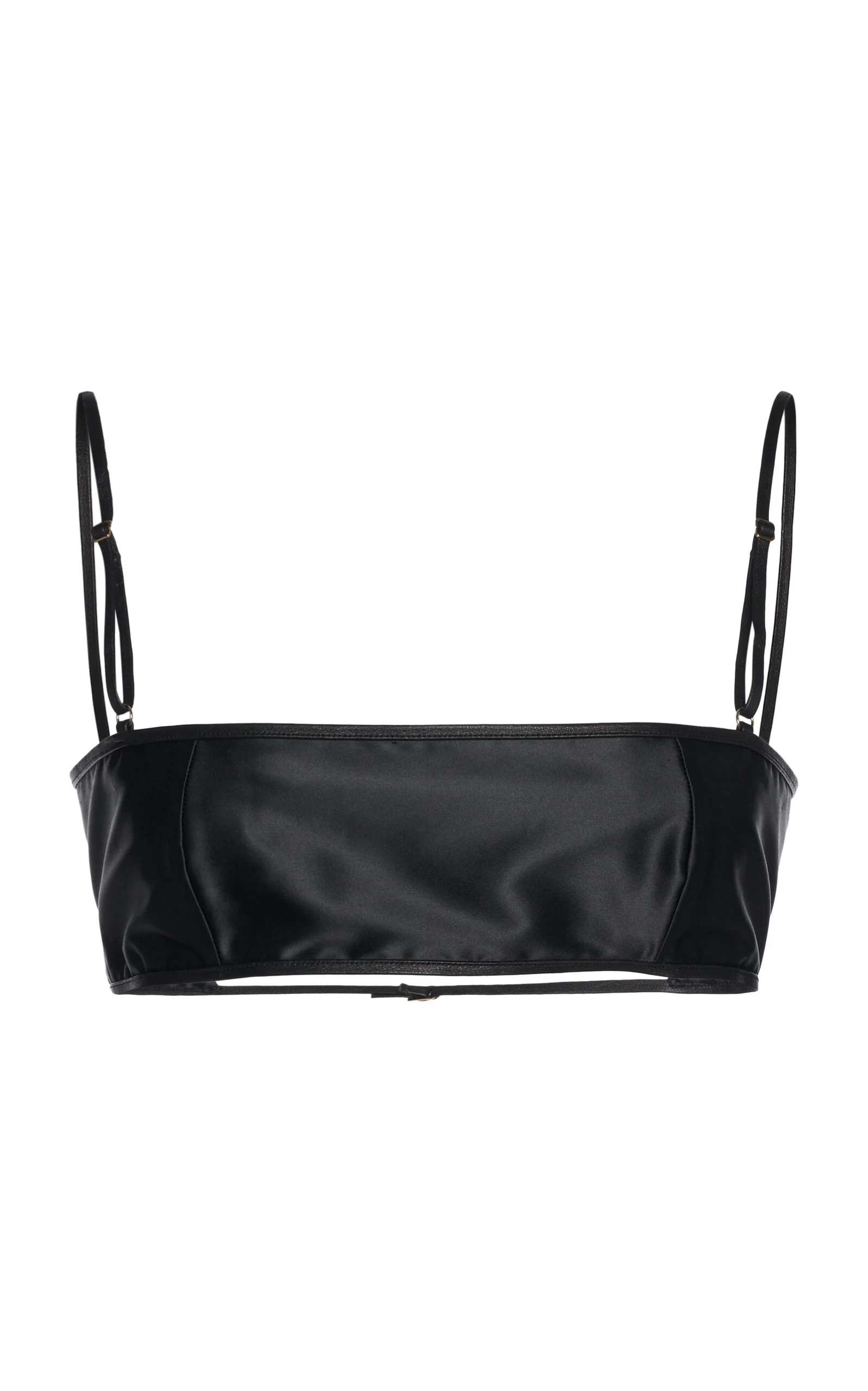 Stretch-Satin Bandeau Bralette black - 1