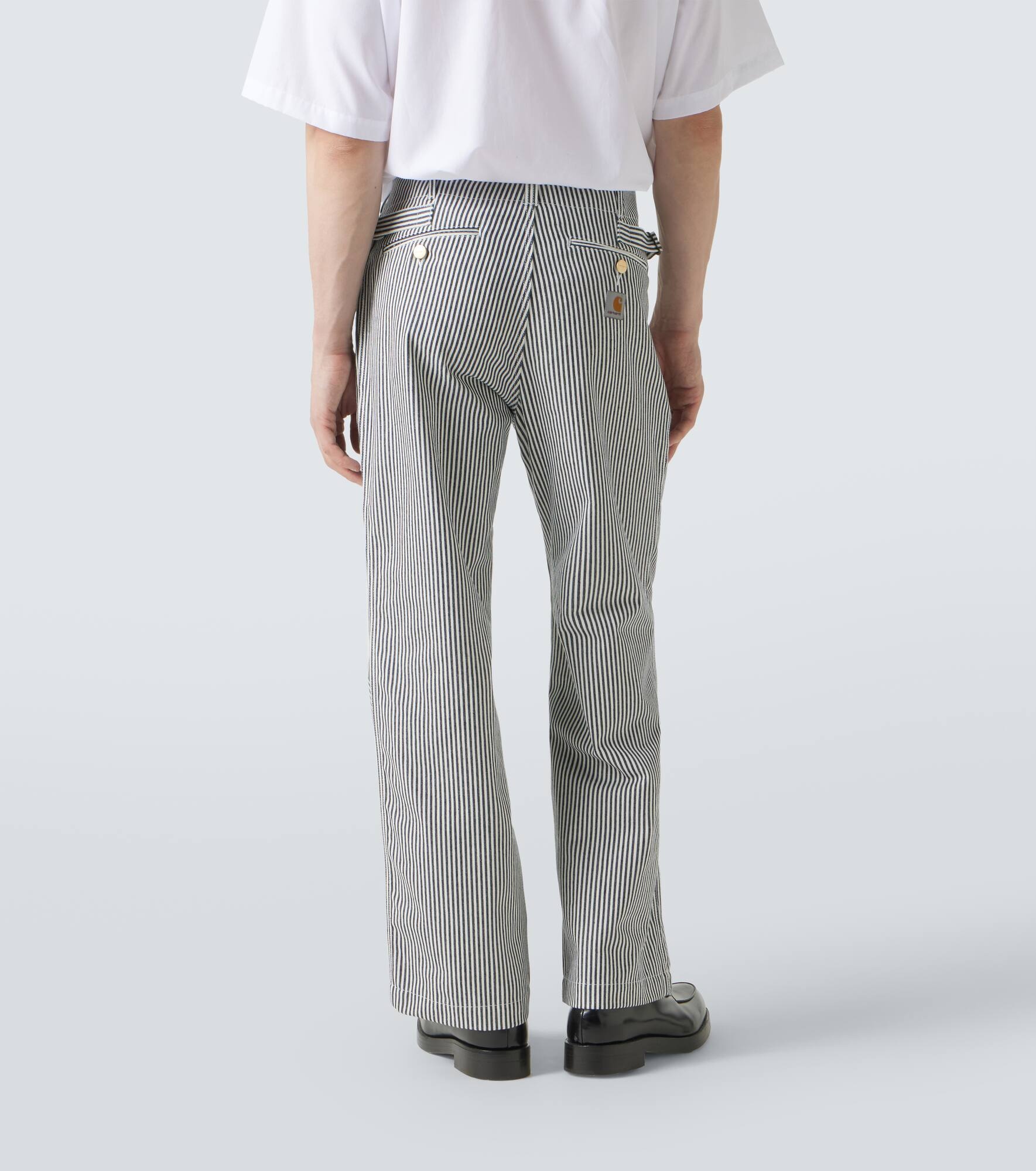 x Carhartt striped cotton straight pants - 4