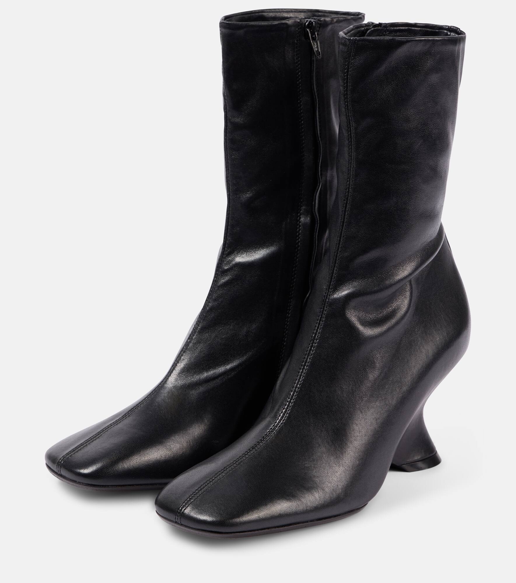 Leather ankle boots - 4