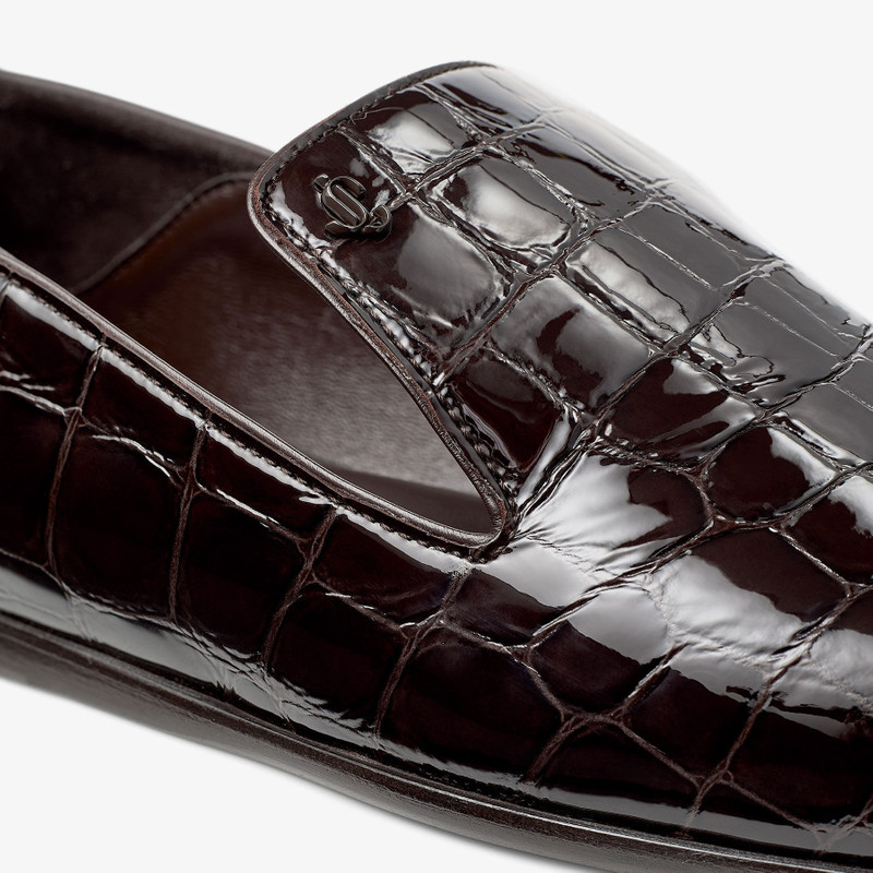 Eliot Slipper Sambuco Croc-embossed Leather Slippers 3