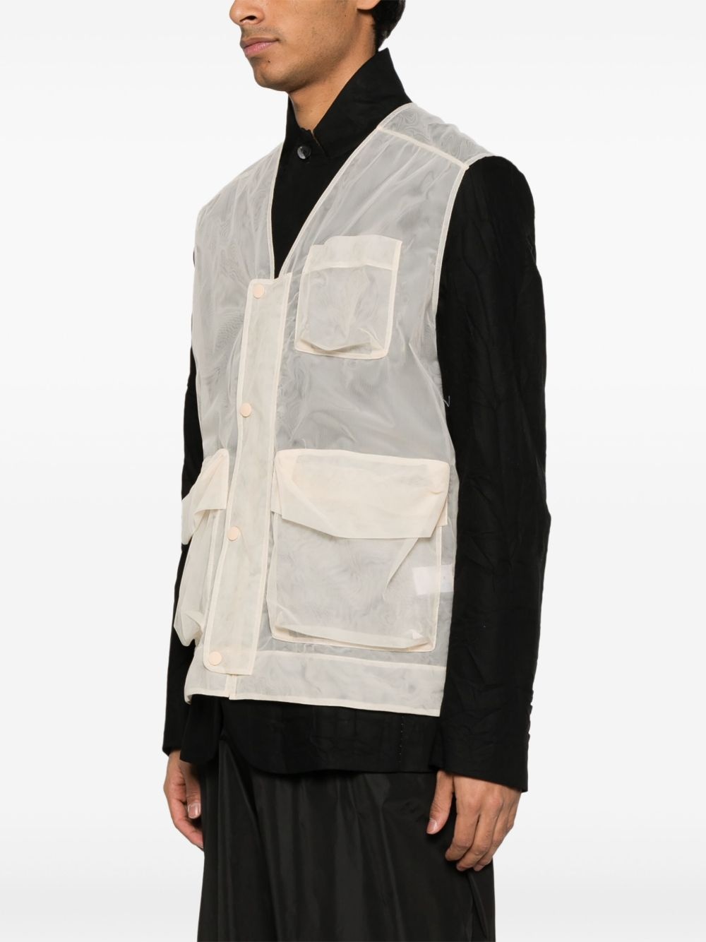 multi-pocket utility gilet - 3