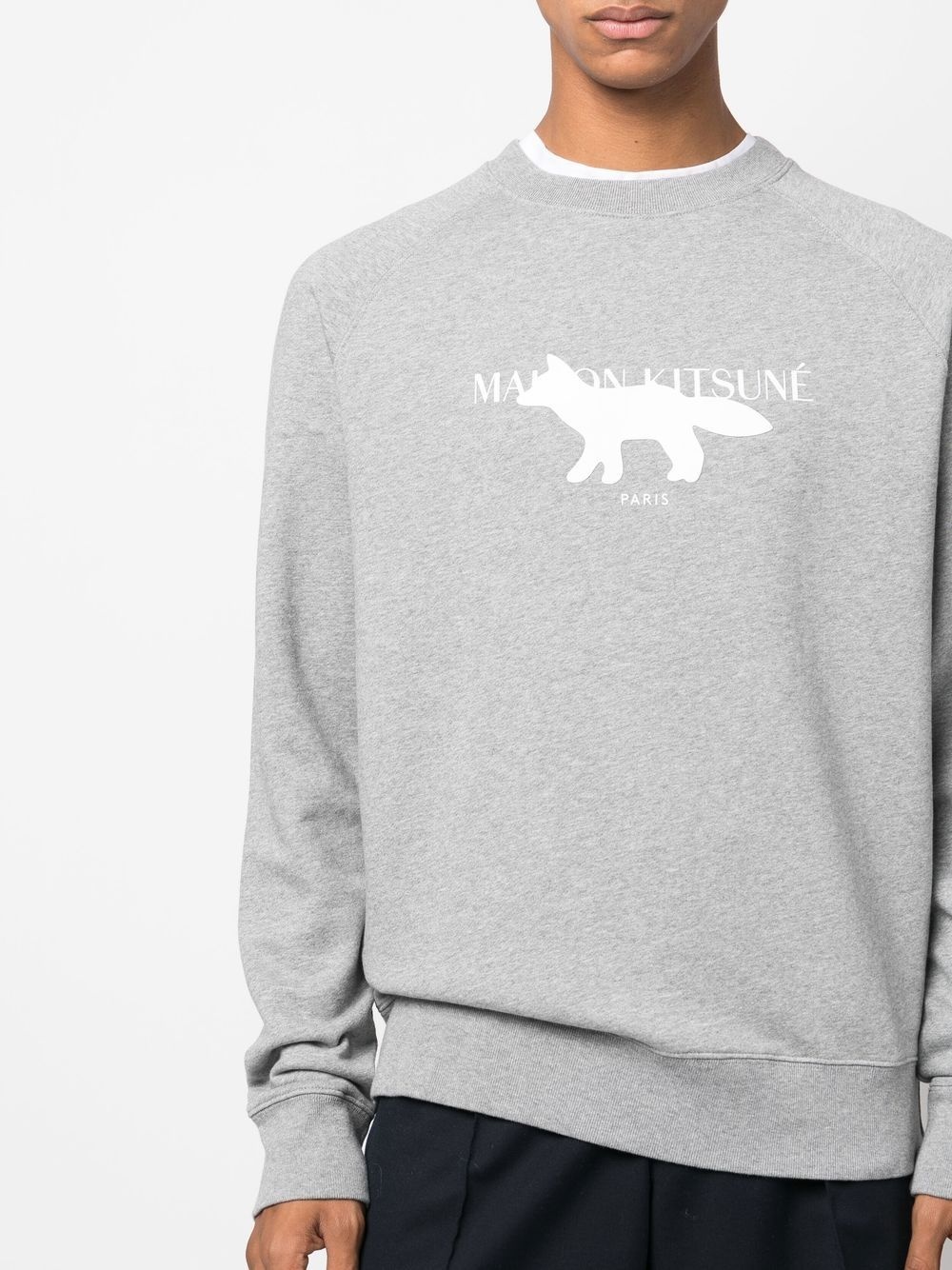 logo-print cotton sweatshirt - 4