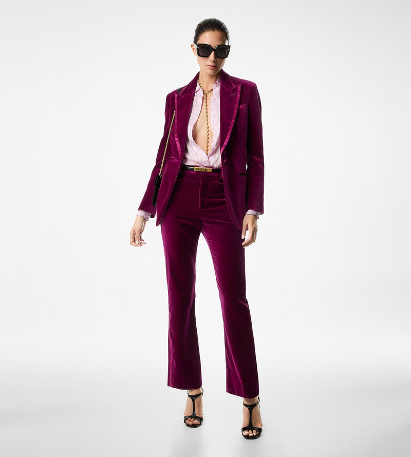 VELVET "WALLIS" TAILORED TUXEDO PANTS 3