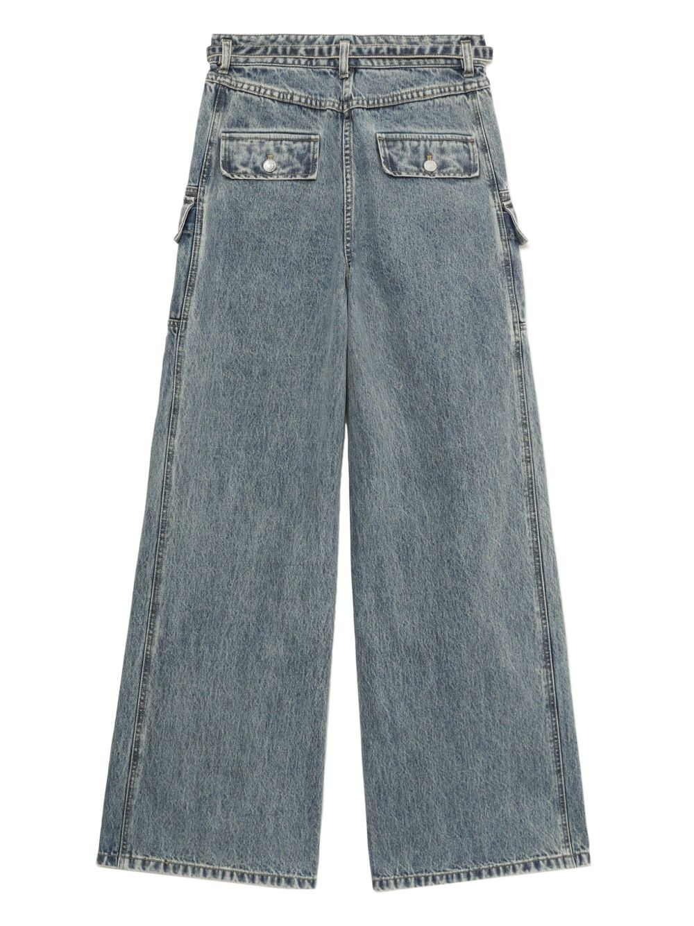 belted wide-leg jeans - 6