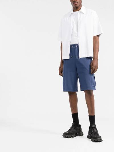 Balmain logo patch multi-pocket shorts outlook