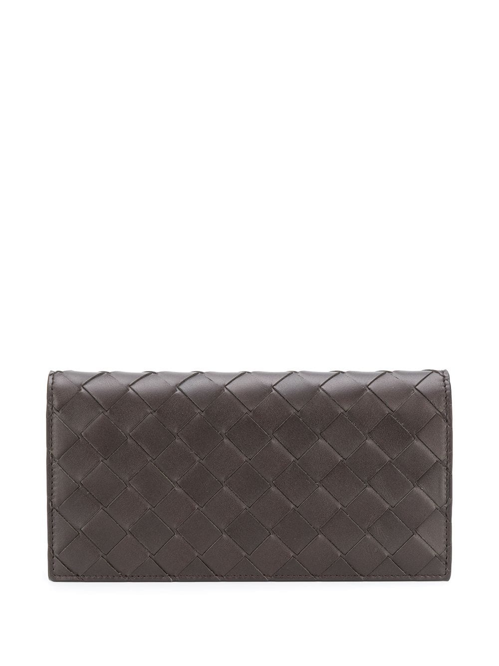 intrecciato weave continental wallet - 1