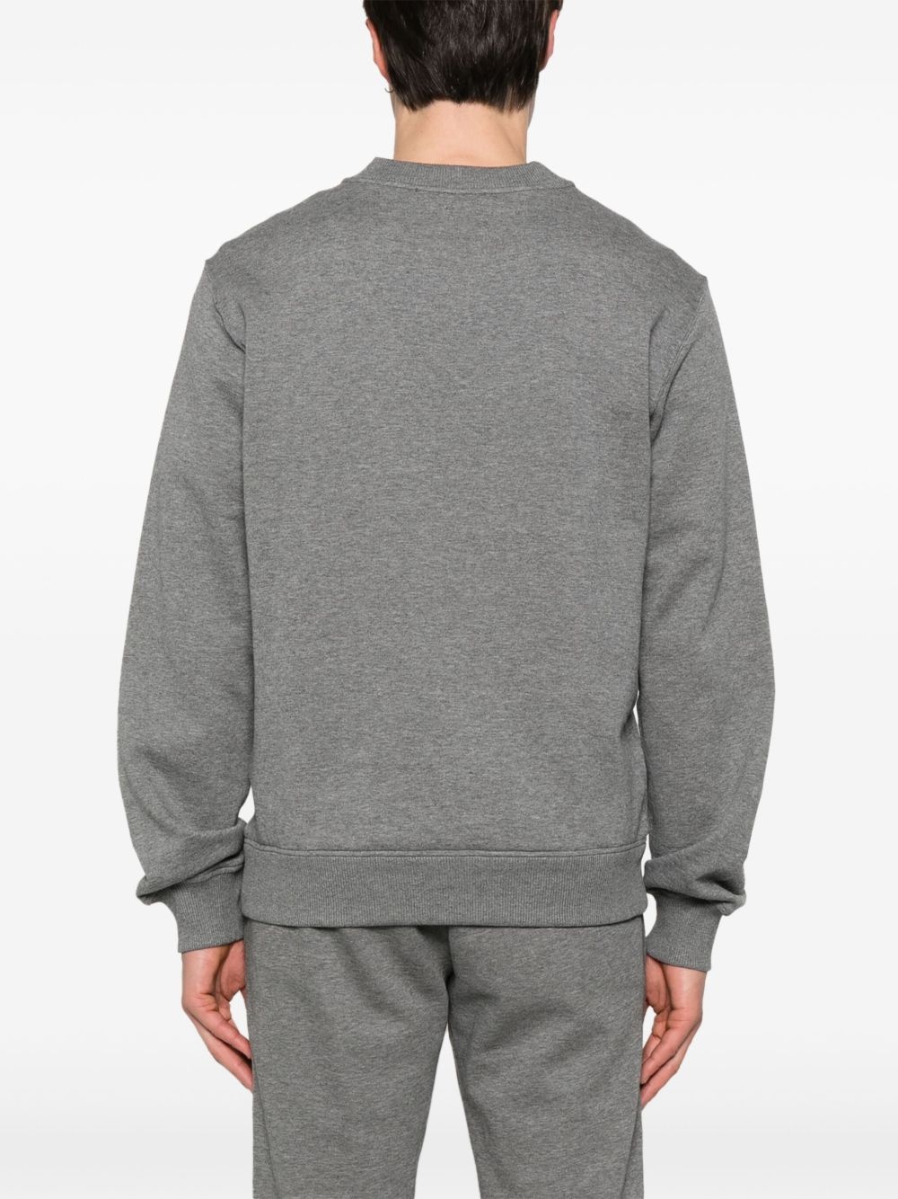 logo-plaque cotton sweatshirt - 4