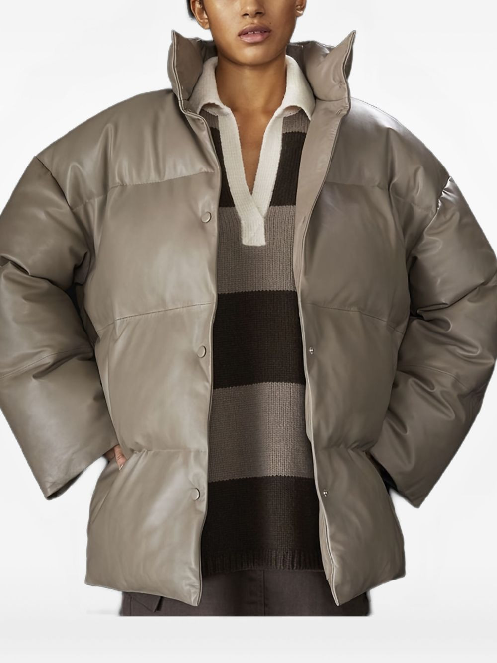 quilted leather jacket - 5