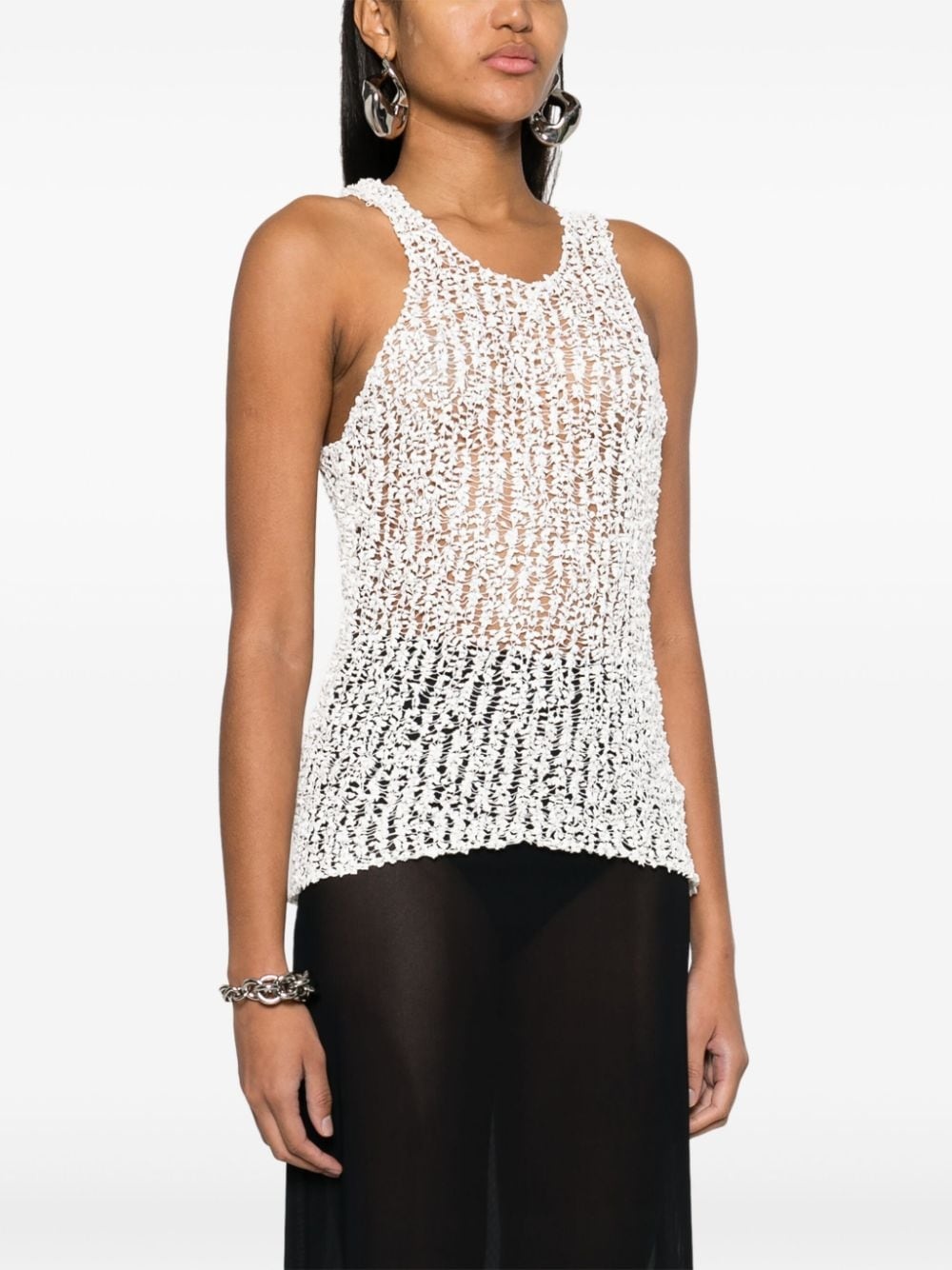 sheer open tank top - 3