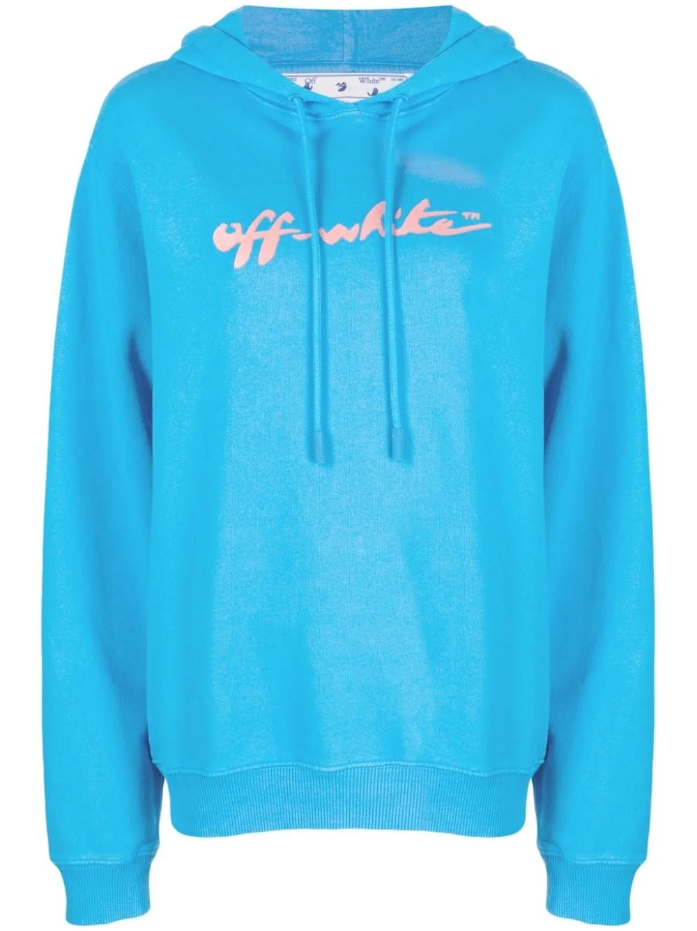 logo-print cotton hoodie - 1