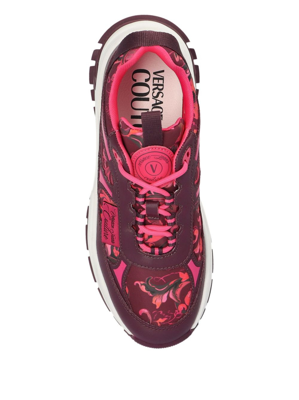 floral-print lace-up sneakers - 3