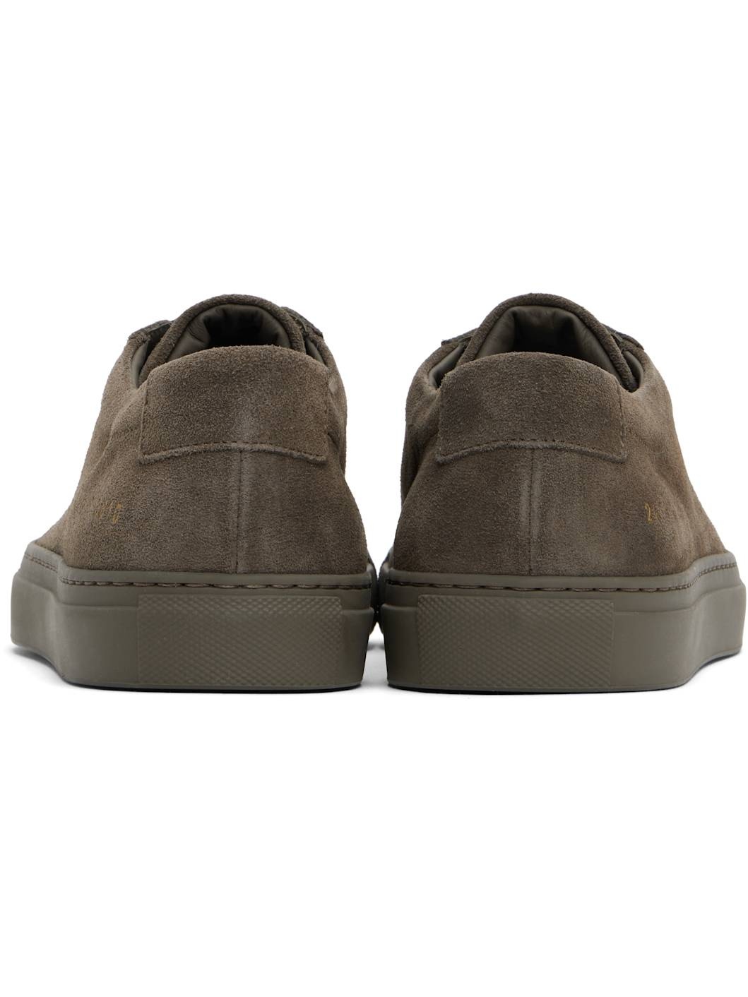 Taupe Achilles Tonal Suede Sneakers - 2