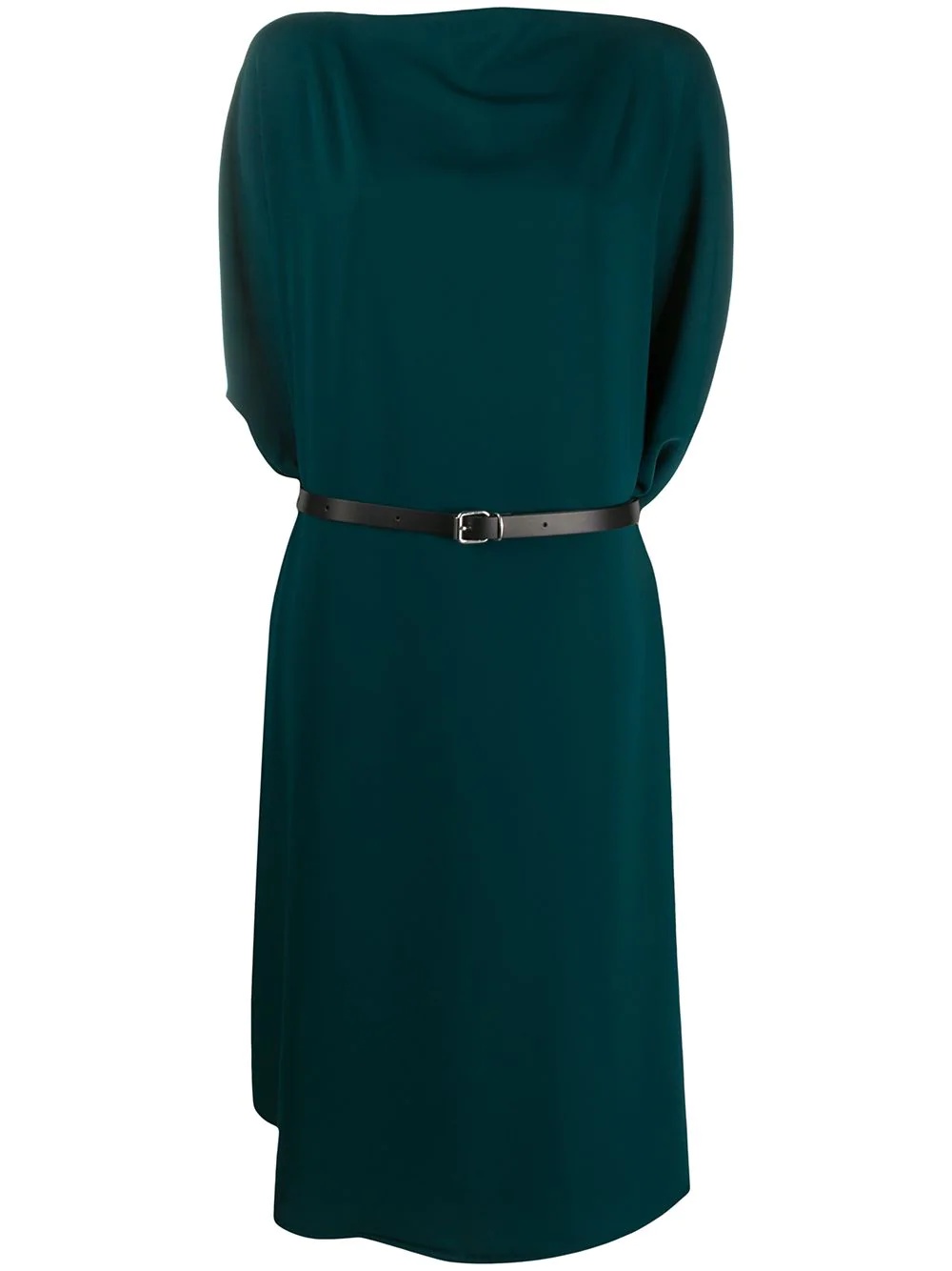 draped midi dress - 1