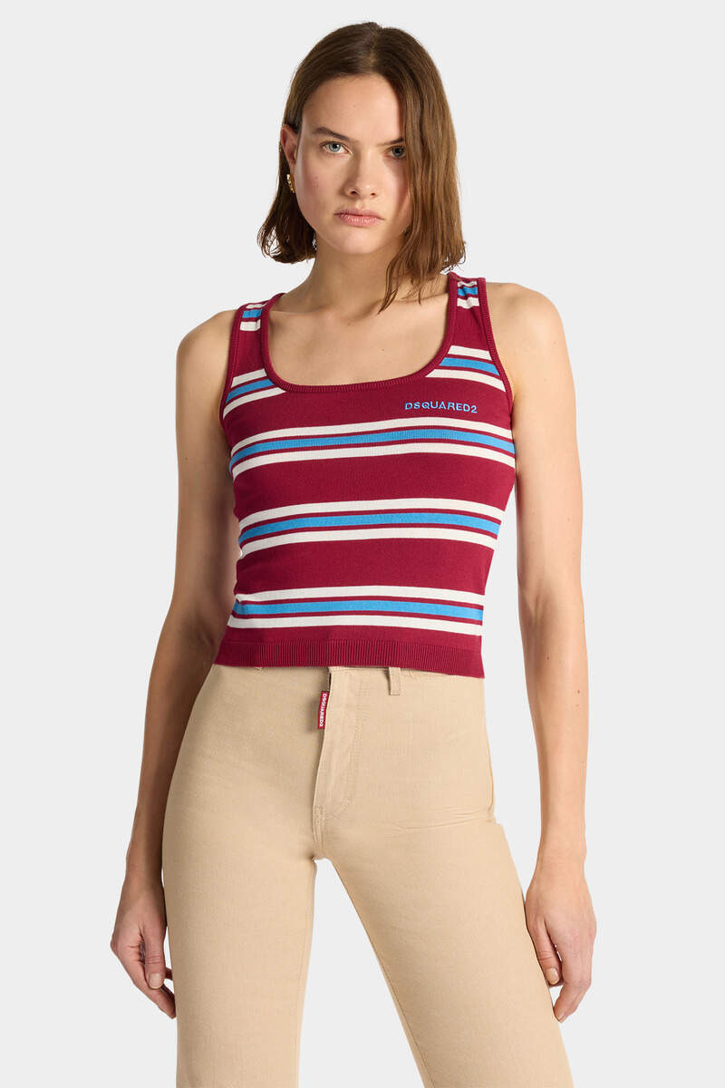 STRIPED KNIT TANK TOP 3