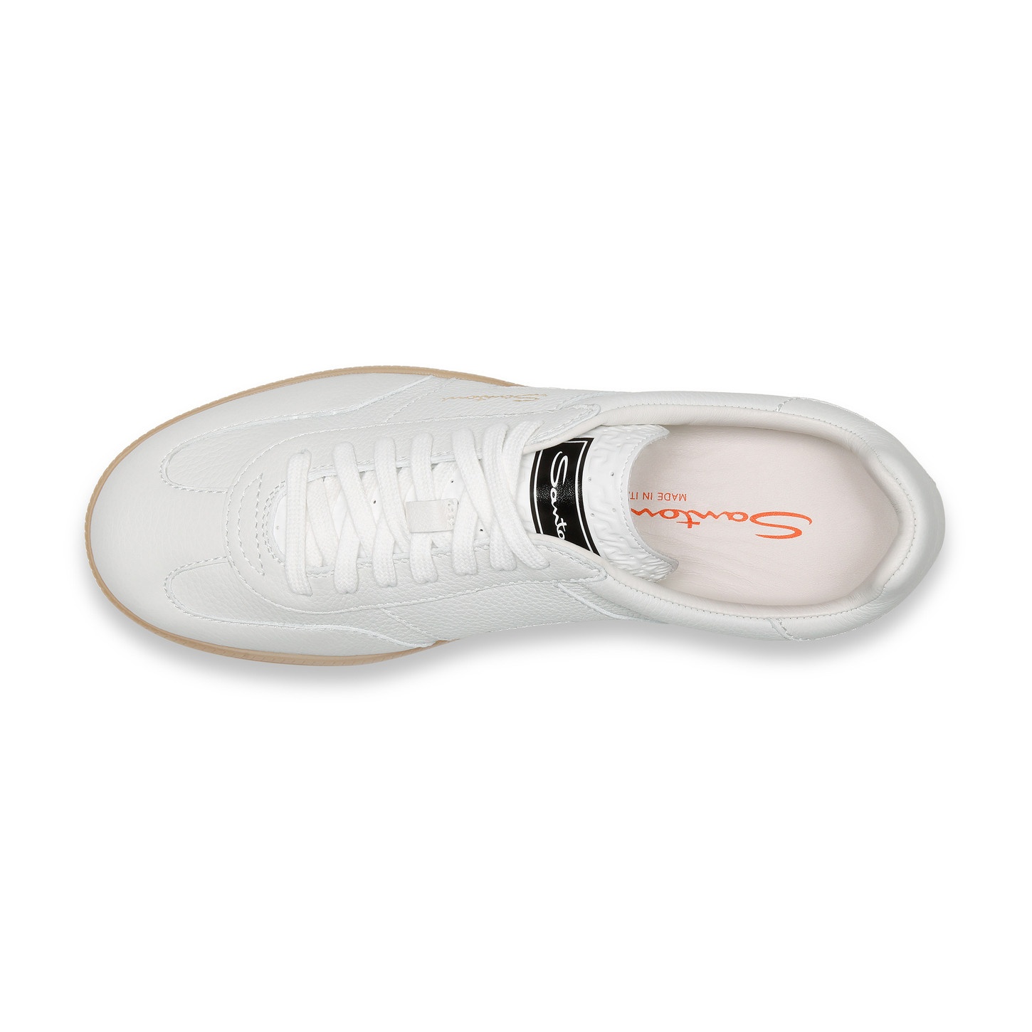 Men's white tumbled leather DBS Oly sneaker - 5