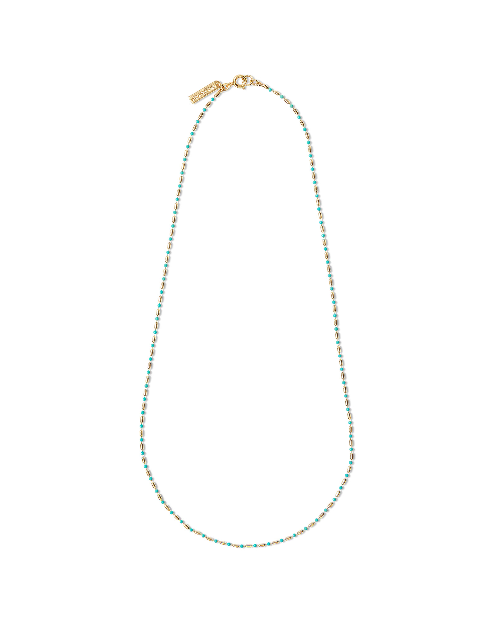 LONG ENAMEL BEAD CHAIN NECKLACE - 6