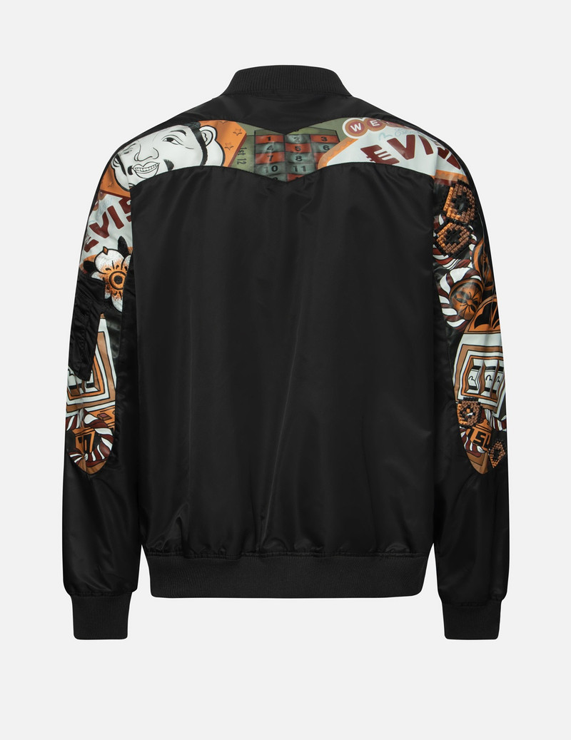 "VIRTUAL VACATION" DAICOCK PRINT LOOSE FIT BOMBER JACKET 2