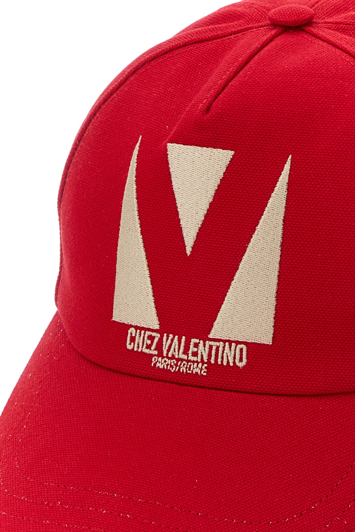 Red cotton baseball cap - 4