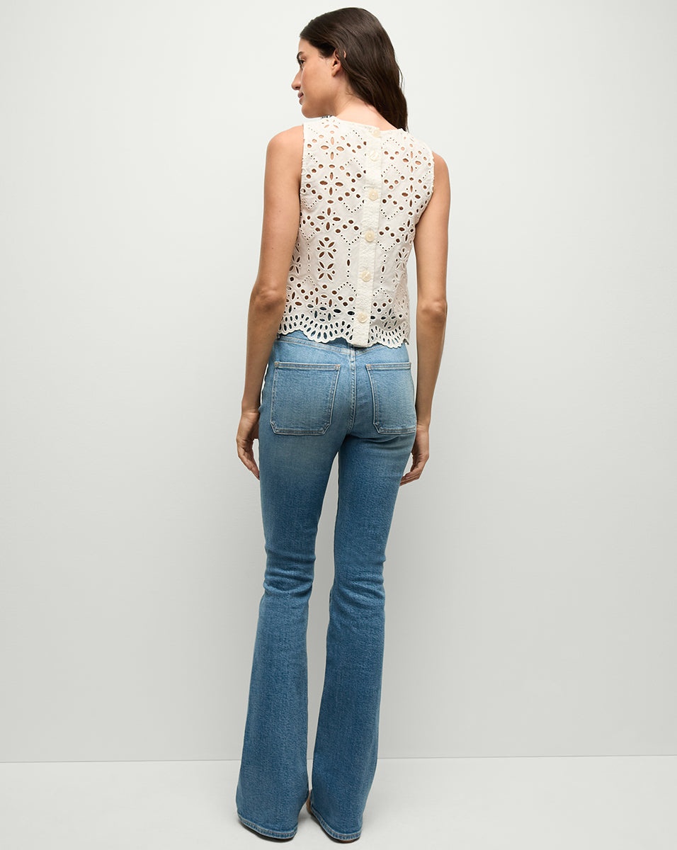 BEVERLY PATCH-POCKET SKINNY-FLARE JEAN - 5