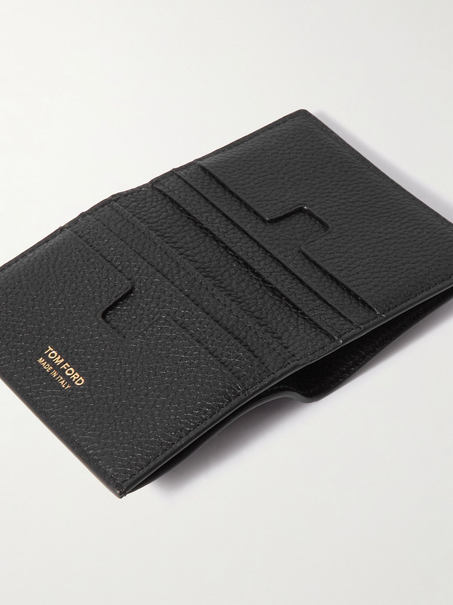 Full-Grain Leather Bifold Cardholder Black - 4