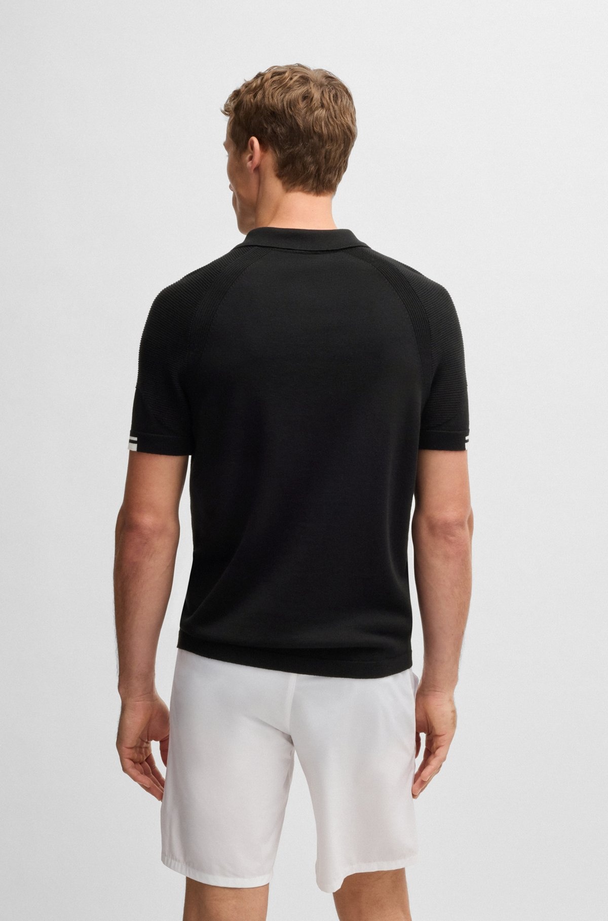 ACTIVE SLIM-FIT KNIT POLO WITH MOISTURE MANAGEMENT - 5