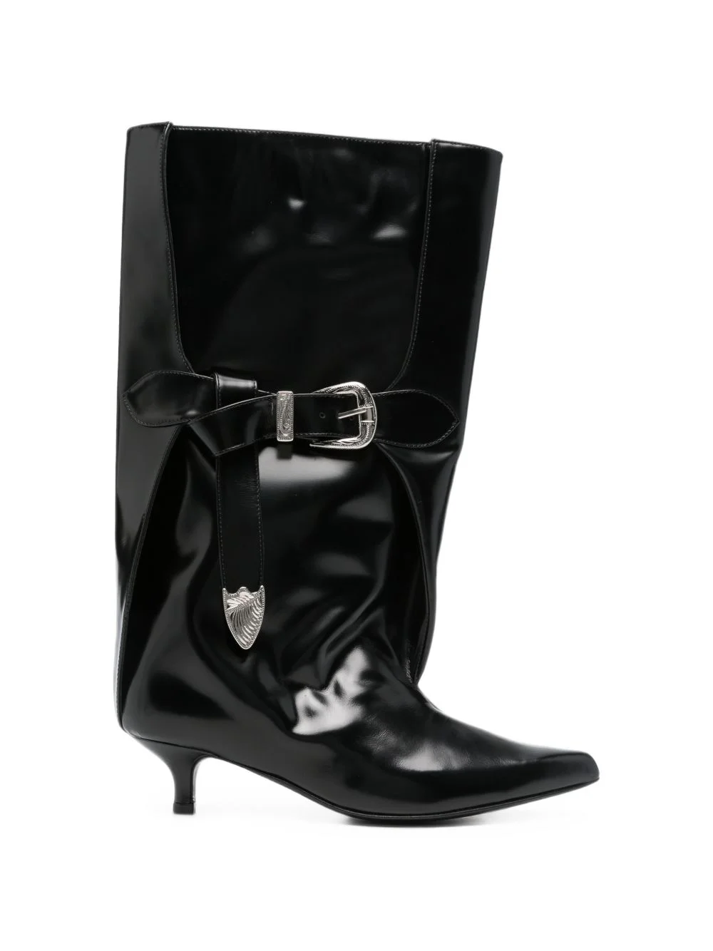 buckle-detail leather boots - 1