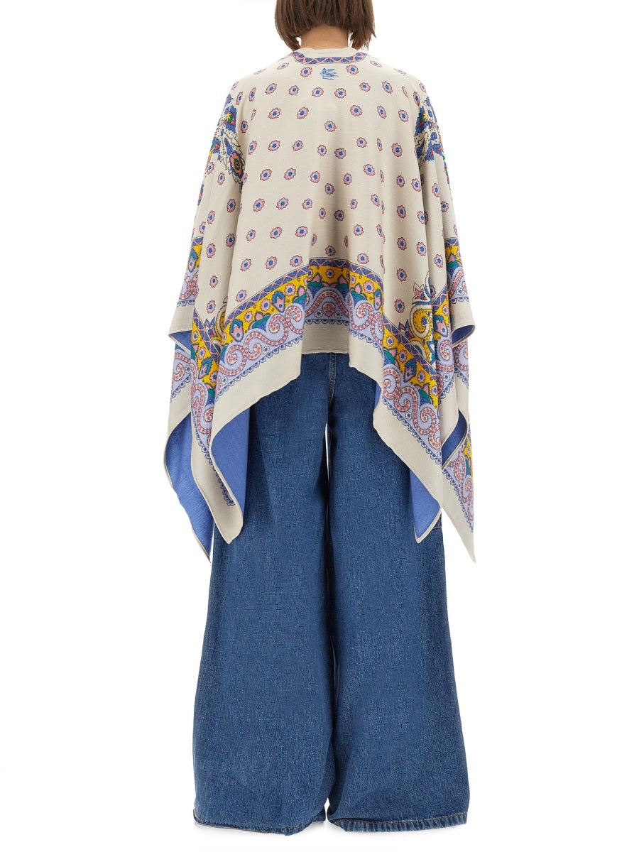 Etro Women Cape With Daisies - 3