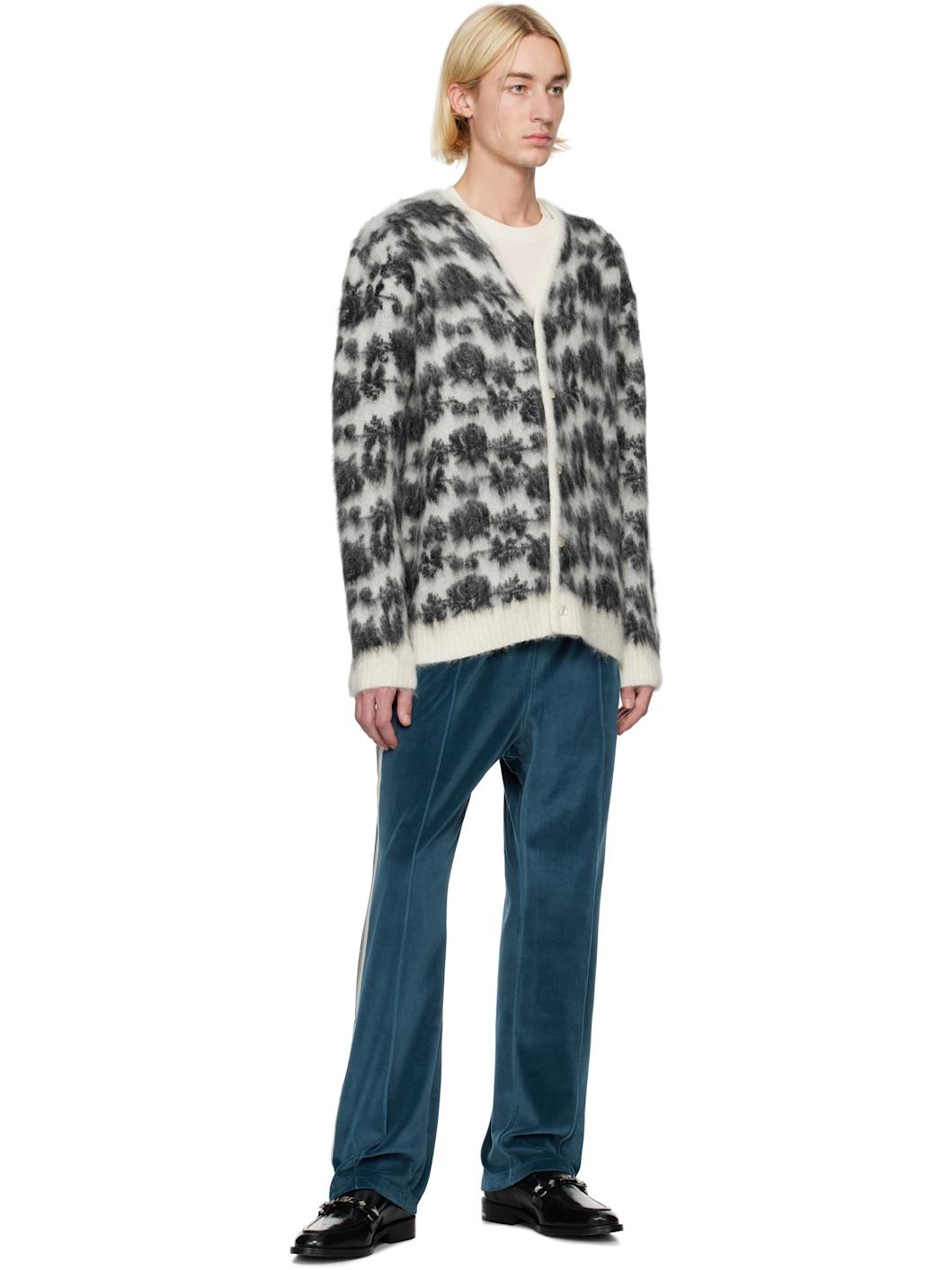 Blue Narrow Track Pants - 4