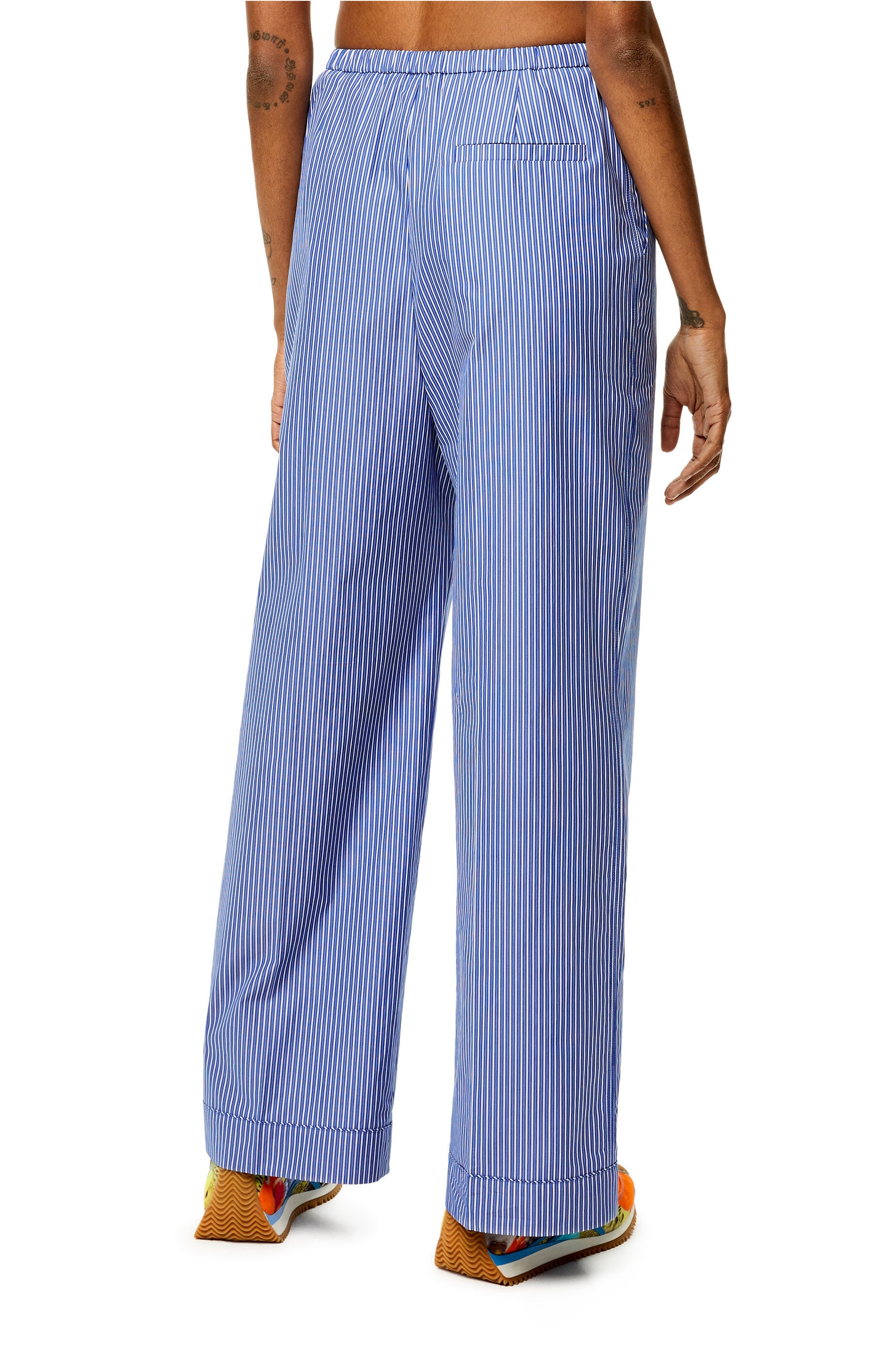 Striped pyjama trousers in cotton - 4