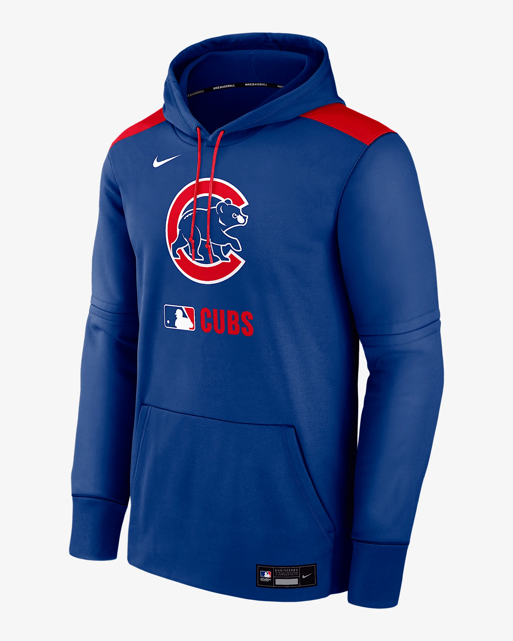 Chicago Cubs Authentic Collection Men's Nike Therma MLB Pullover Hoodie - 1